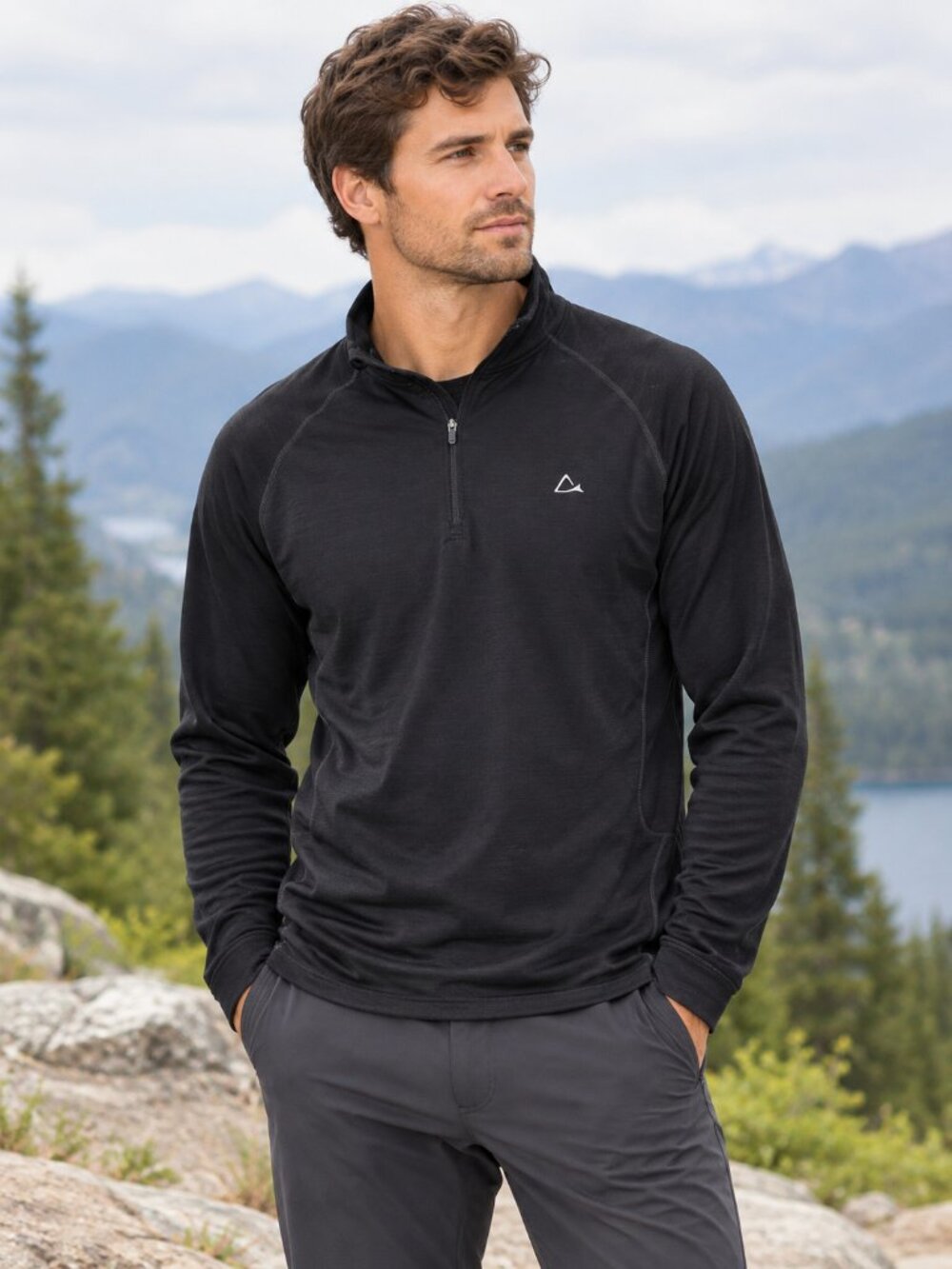 Paradox Black Quarter Zip Pullover XXL/TG DriRelease REPREVE Athletic Top